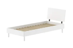 Einzelbett Forrest 90x200cm - Buche massiv - weiß