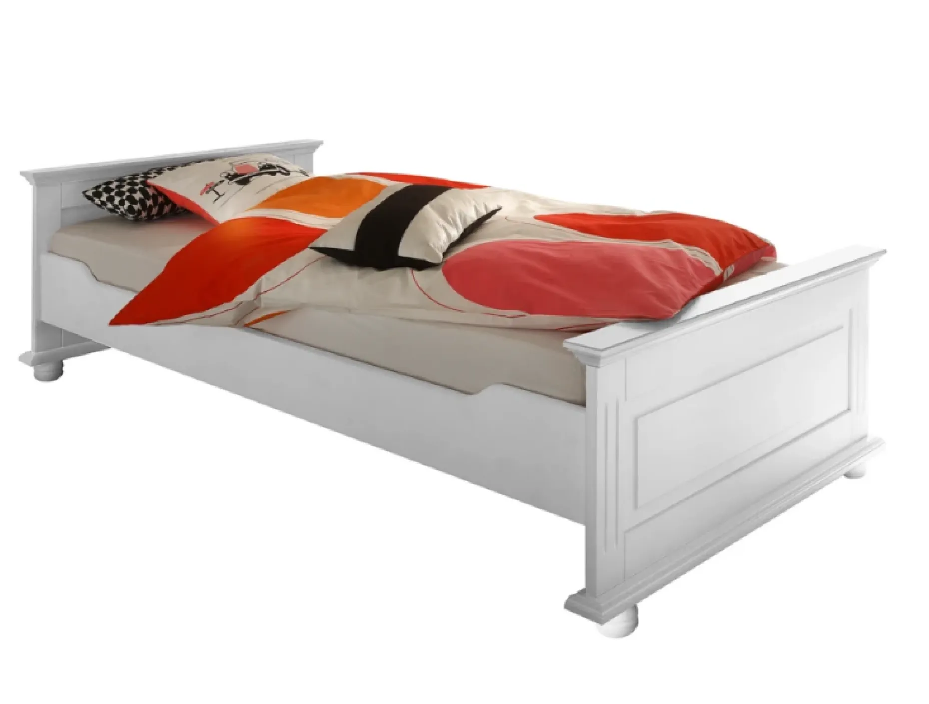 Einzelbett Laurel 90x200 - weiß