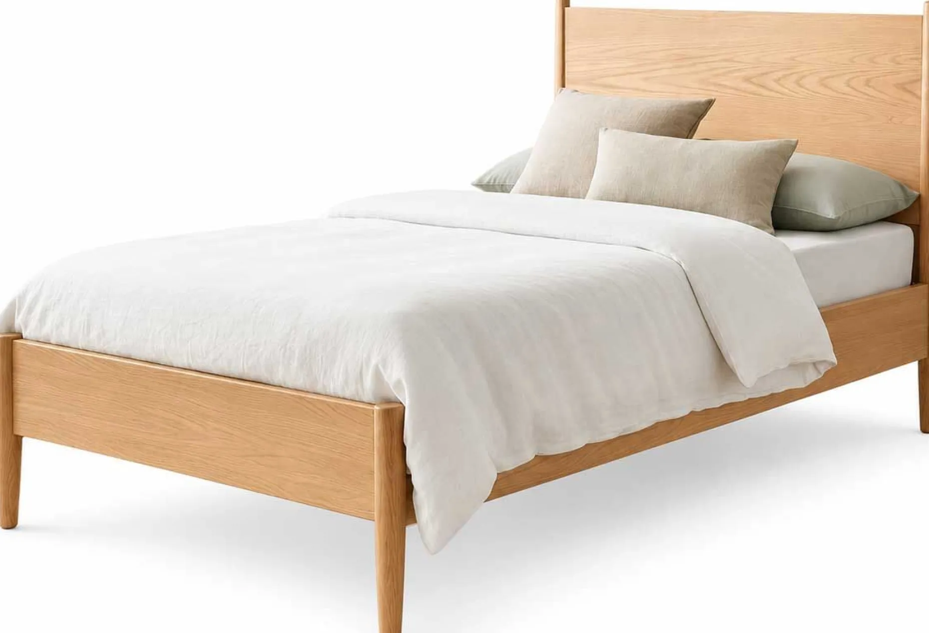 Einzelbett Loft - 90x200cm - mit Lattenrost - massiver Eiche
