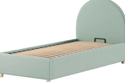 Einzelbett Maeva - 90x200cm - mit Stauraum - grün