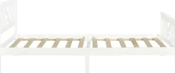 Einzelbett Milo - 90x200cm - massivem Kiefernholz - weiß