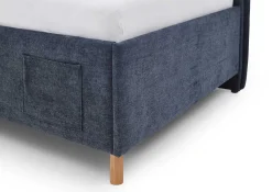 Einzelbett Ollie | Mit Rückenlehne | 120 x 200 cm | Dunkelblaues Design