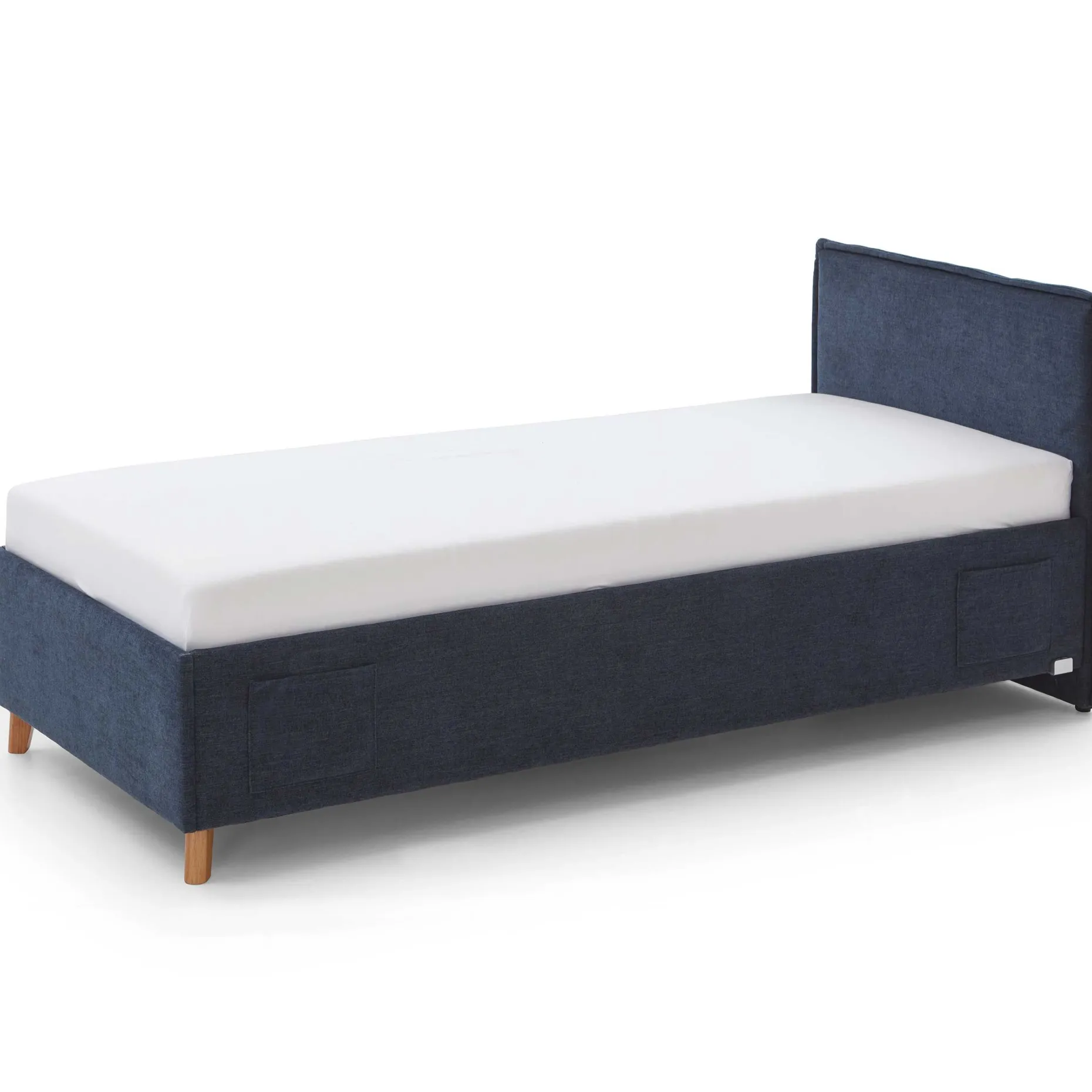 Einzelbett Ollie | 90 x 200 cm | Design Blau