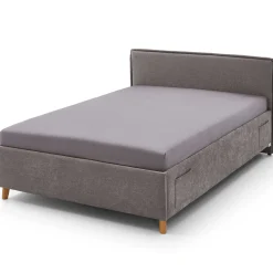 Einzelbett Ollie | 120 x 200 cm | Design Grau