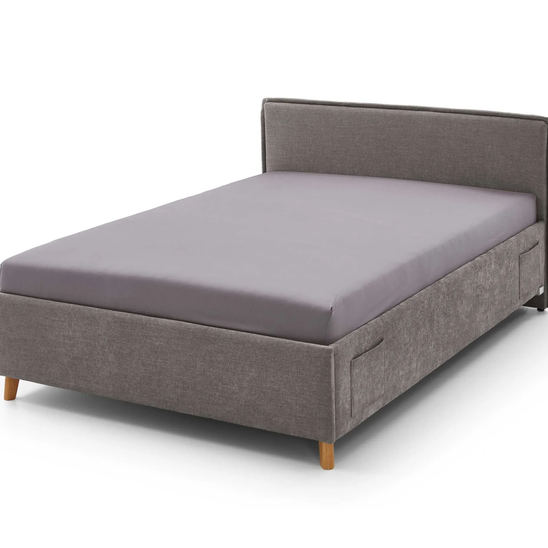Einzelbett Ollie | 120 x 200 cm | Design Grau