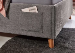 Einzelbett Ollie | 120 x 200 cm | Design Grau