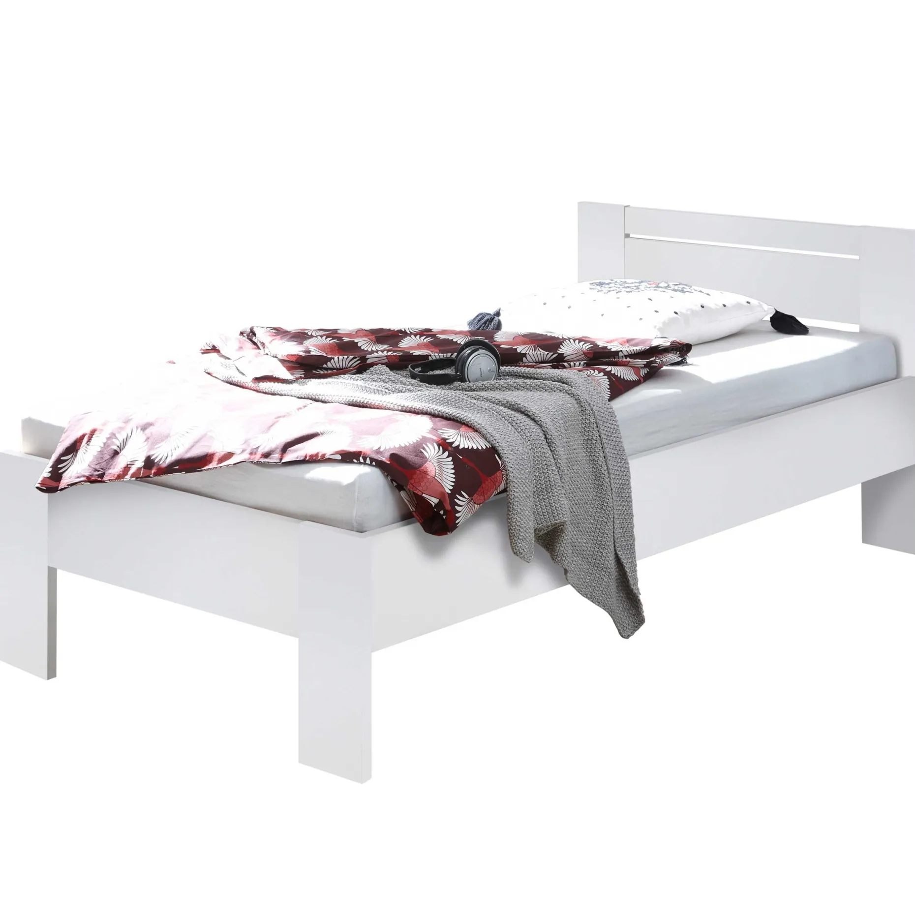 Einzelbett Sartre 90x200 - weiß