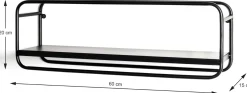 Haku Eleganten Wandregal | 60 x 15 x 20 cm |