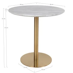 House Nordic Eleganter Bozener Esstisch - und Marmor | Ø90x75cm