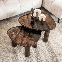 Emob eleganter Eclipse S Couchtisch in Antik-