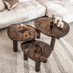 Emob eleganter Eclipse S Couchtisch in Antik-
