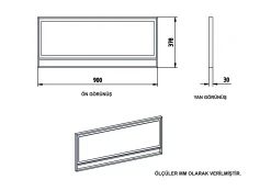 Emob Elegantes gemütliches Sideboard | 100% Melamin | Metallbeine | Marmormuster | Gold Weiß
