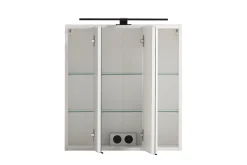 Held Ensemble de salle de bain Meran | Meuble lavabo, armoire de toilette avec éclairage | Blanc