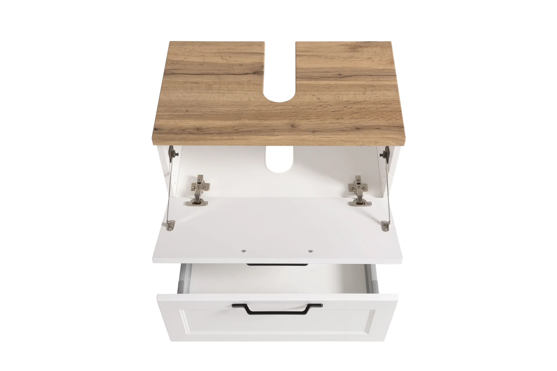 Held Ensemble de salle de bain Meran | Meuble lavabo, armoire de toilette avec éclairage | Blanc