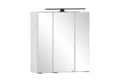Held Ensemble de salle de bain Meran | Meuble lavabo, armoire de toilette avec éclairage | Blanc