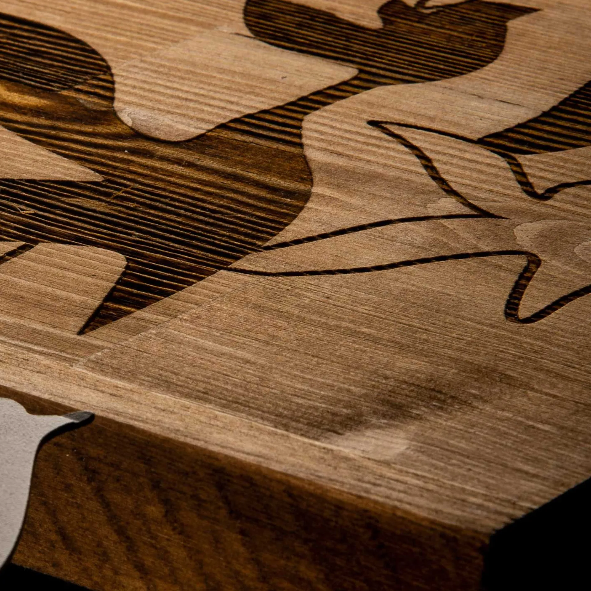 Emob Enzo Dekoratives Wandaccessoire aus Holz | Holzrahmen | 111 x 25 cm
