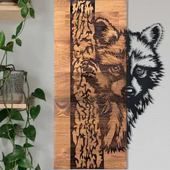 Emob Enzo Dekoratives Wandaccessoire aus Holz | Holzrahmen | 37 x 57,5 cm