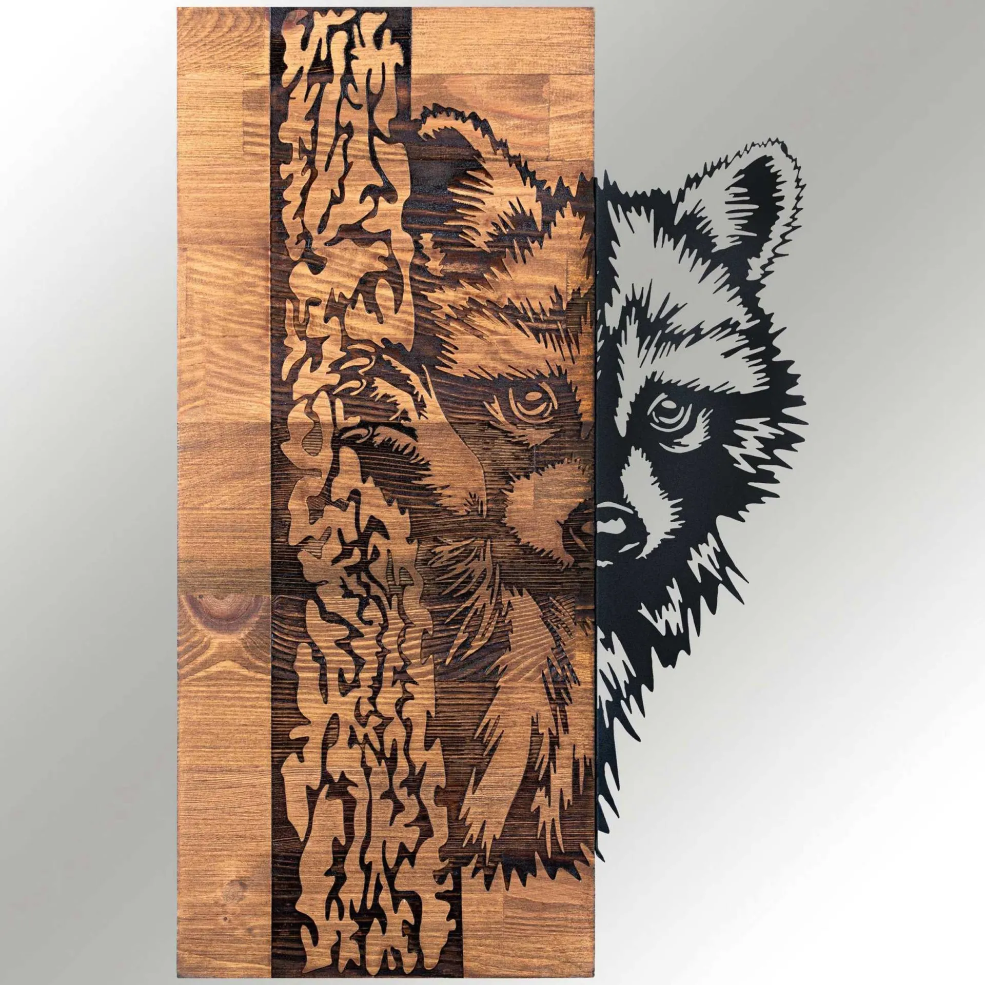 Emob Enzo Dekoratives Wandaccessoire aus Holz | Holzrahmen | 37 x 57,5 cm
