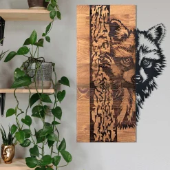 Emob Enzo Dekoratives Wandaccessoire aus Holz | Holzrahmen | 37 x 57,5 cm