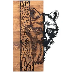 Emob Enzo Dekoratives Wandaccessoire aus Holz | Holzrahmen | 37 x 57,5 cm