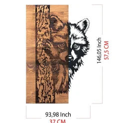 Emob Enzo Dekoratives Wandaccessoire aus Holz | Holzrahmen | 37 x 57,5 cm