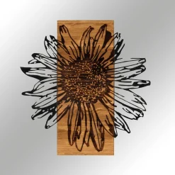 Emob Enzo Dekoratives Wandaccessoire aus Holz | Holzrahmen | 56 x 58 cm