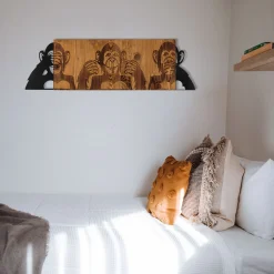 Emob Enzo Dekoratives Wandaccessoire aus Holz | Holzrahmen | 82 x 58 cm
