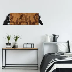 Emob Enzo Dekoratives Wandaccessoire aus Holz | Holzrahmen | 82 x 58 cm