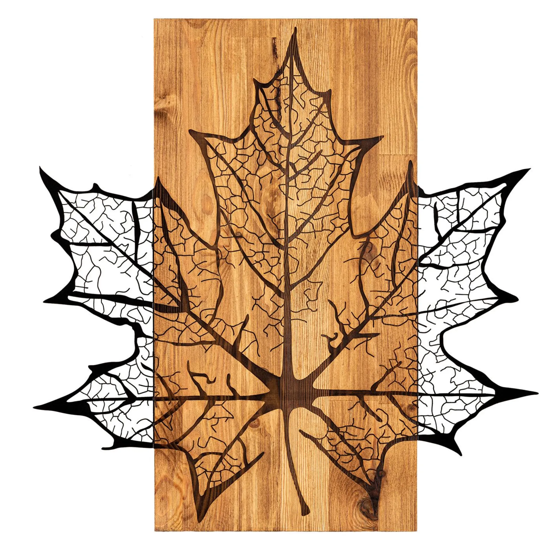 Emob Enzo Dekoratives Wandaccessoire aus Holz | Holzrahmen | 56 x 58 cm