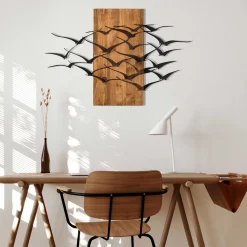 Emob Enzo Dekoratives Wandaccessoire aus Holz | Holzrahmen | 86 x 58 cm