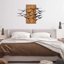 Emob Enzo Dekoratives Wandaccessoire aus Holz | Holzrahmen | 86 x 58 cm
