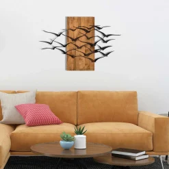 Emob Enzo Dekoratives Wandaccessoire aus Holz | Holzrahmen | 86 x 58 cm