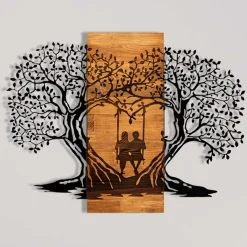 Emob Enzo Dekoratives Wandaccessoire aus Holz | Holzrahmen | 76 x 58 cm