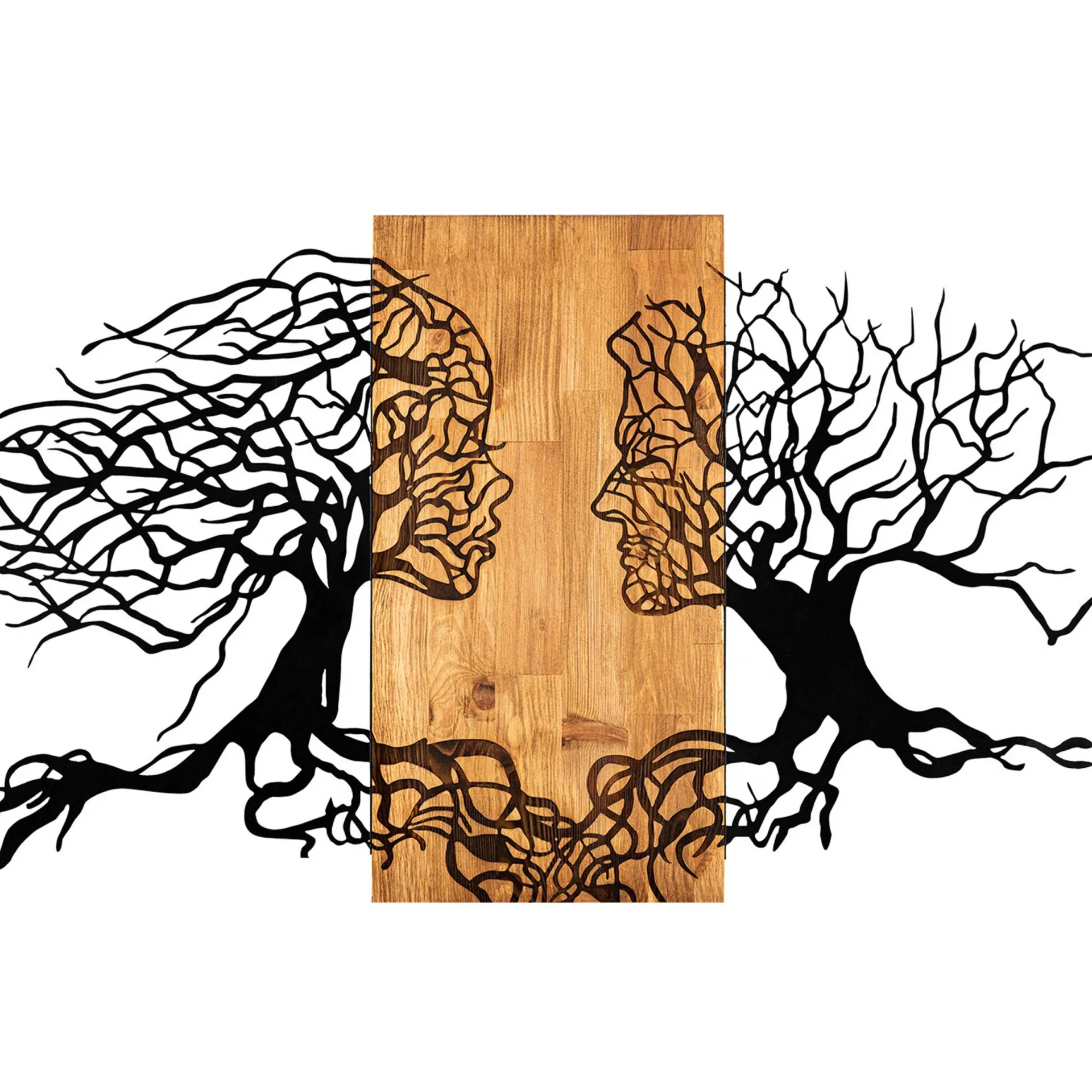 Emob Enzo Dekoratives Wandaccessoire aus Holz | Holzrahmen | 92 x 58 cm