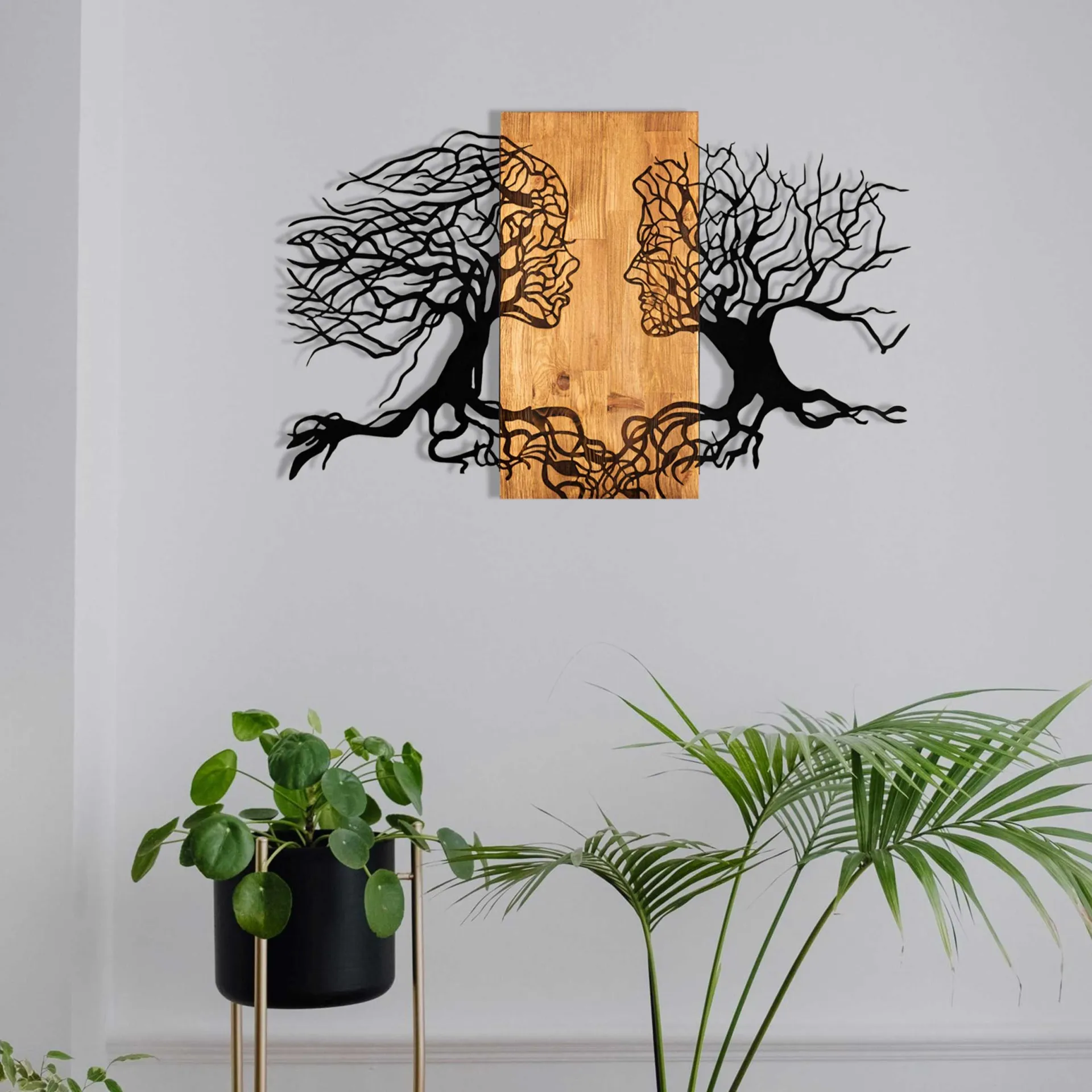 Emob Enzo Dekoratives Wandaccessoire aus Holz | Holzrahmen | 92 x 58 cm