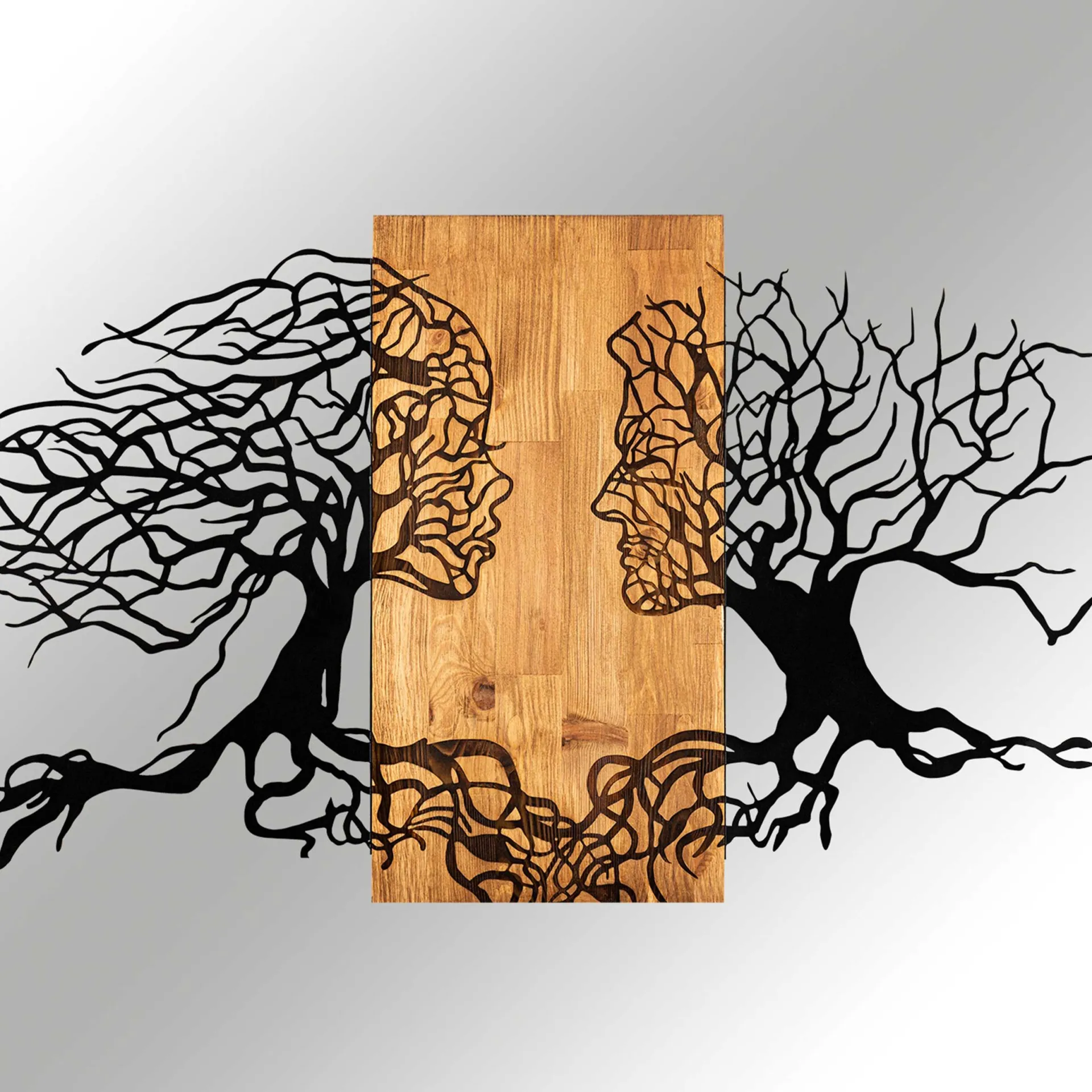Emob Enzo Dekoratives Wandaccessoire aus Holz | Holzrahmen | 92 x 58 cm