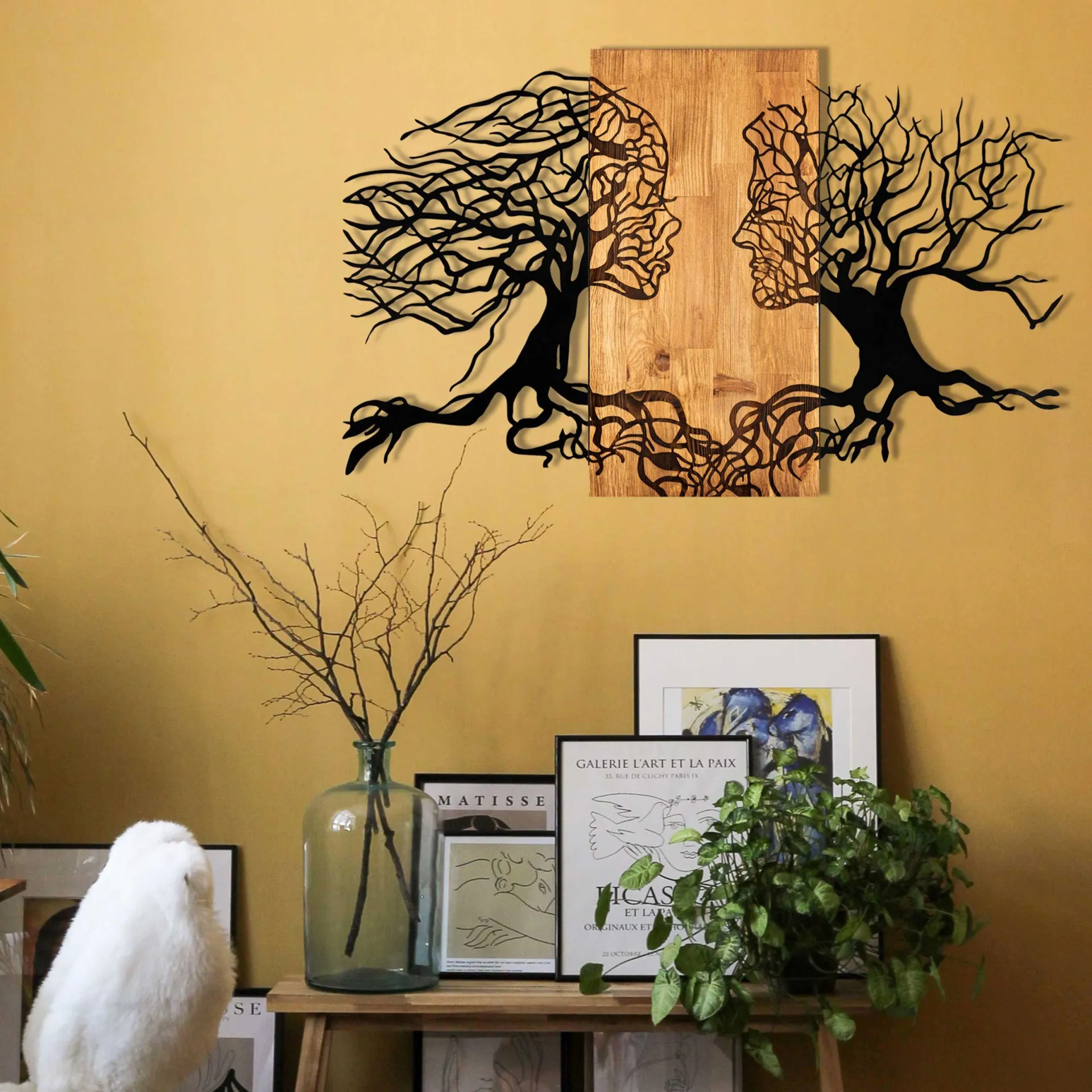 Emob Enzo Dekoratives Wandaccessoire aus Holz | Holzrahmen | 92 x 58 cm