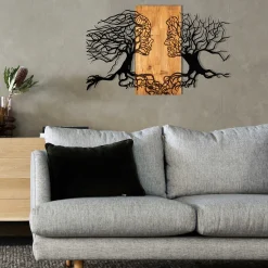 Emob Enzo Dekoratives Wandaccessoire aus Holz | Holzrahmen | 92 x 58 cm
