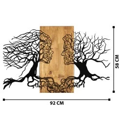 Emob Enzo Dekoratives Wandaccessoire aus Holz | Holzrahmen | 92 x 58 cm