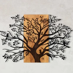 Emob Enzo Dekoratives Wandaccessoire aus Holz | Holzrahmen | 85 x 58 cm