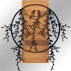 Emob Enzo Dekoratives Wandaccessoire aus Holz | Holzrahmen | 63,3 x 65 cm