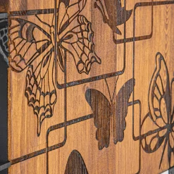 Emob Enzo Dekoratives Wandaccessoire aus Holz | Holzrahmen | 63,3 x 65 cm
