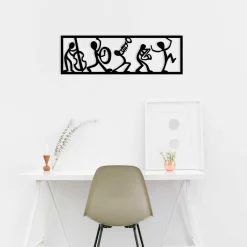 Emob Enzo Dekoratives Wandaccessoire aus Metall | 100 % METALL | 60 x 19 cm