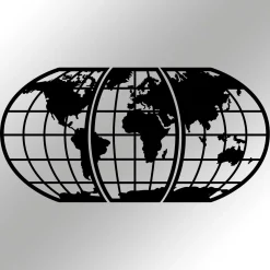 Emob Enzo Dekoratives Wandaccessoire aus Metall | 100 % METALL | 116 x 58 cm