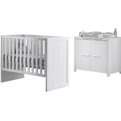 Kinder Vipack ErikBabyzimmer : Babybett 60x120cm, Kommode, Wickeltisch -