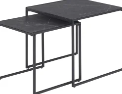 Emob 2er-Set Beistelltische Idris - Marmor/