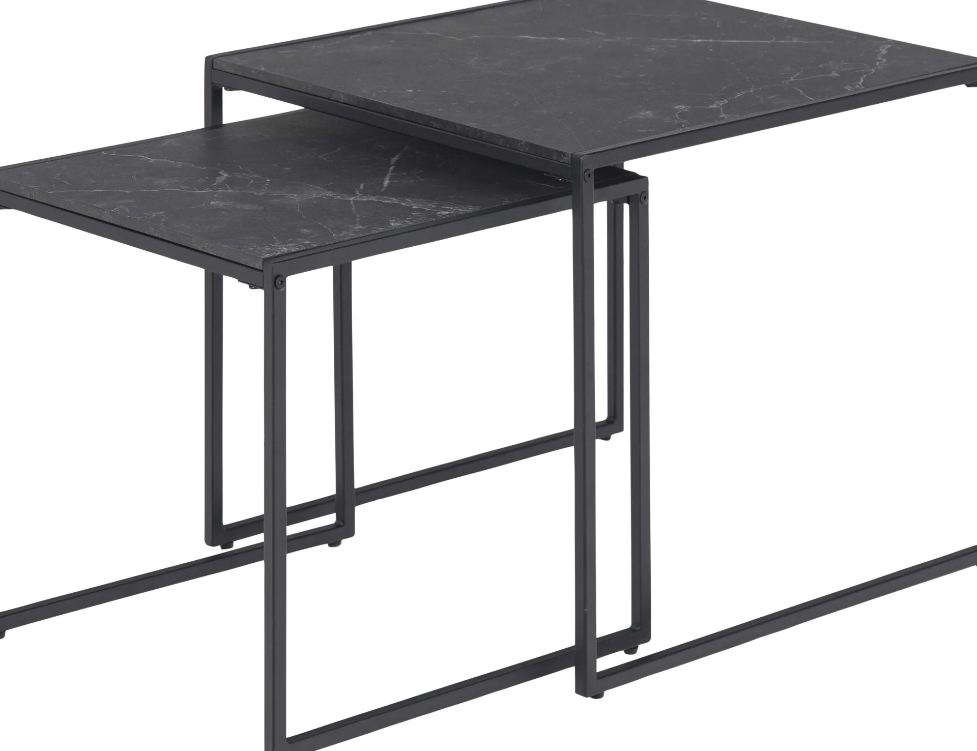 Emob 2er-Set Beistelltische Idris - Marmor/