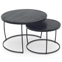 Rousseau 2er-Set Couchtische Lars-es Magnolienholz