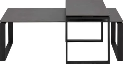 Emob 2er-Set Nicola Couchtische mit Keramikplatte -