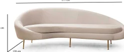 Emob Eses 3-Sitzer-Sofa | BUCHENHOLZ / SPANPLATTE | Beige